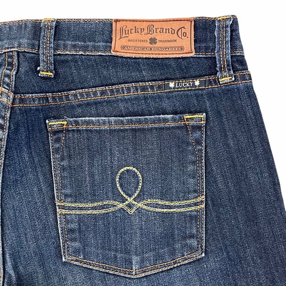 Lucky Brand Sofia Bootcut Jeans Womens Size 14/32 Dark Wash Regular Fit EUC - Picture 3 of 16